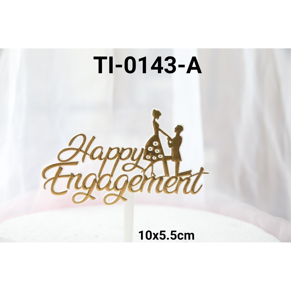 TOPPER HAPPY ENGAGEMENT GOLD