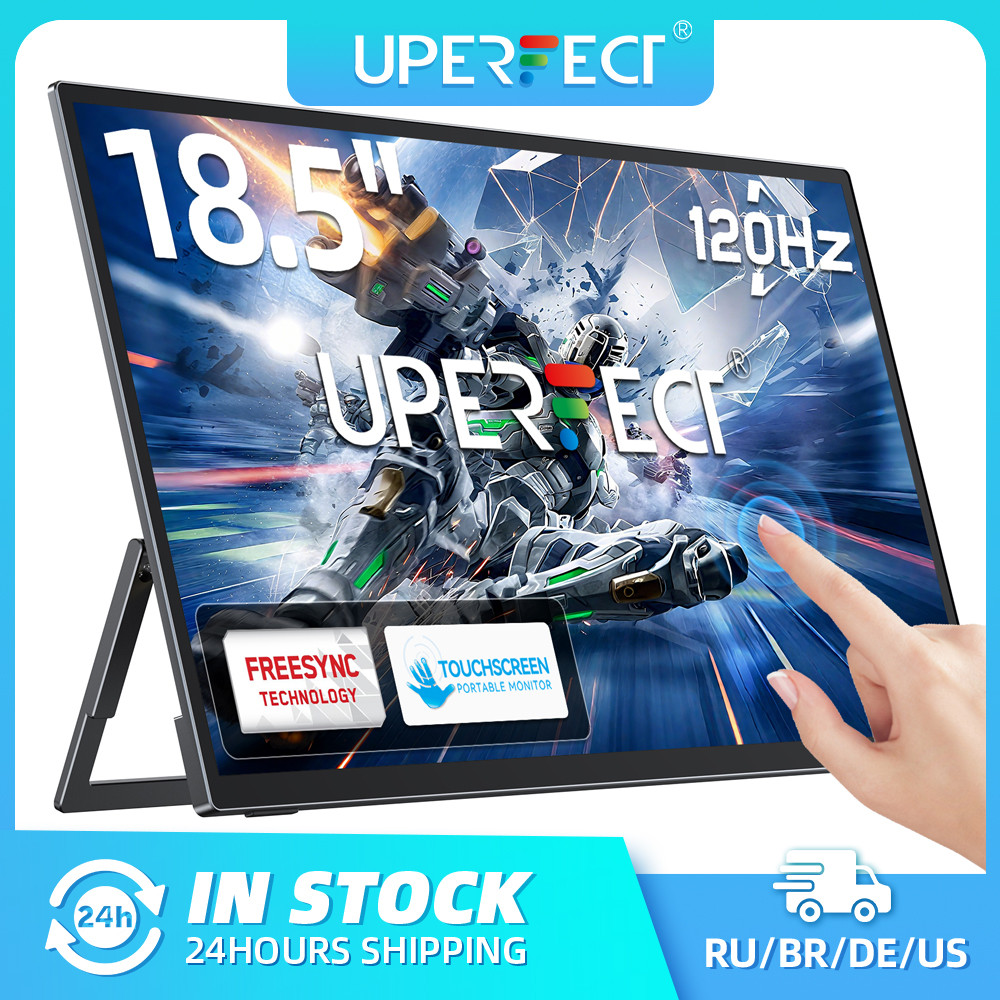 UPERFECT E6 Pro 18.5" 120Hz Gaming Touscreen Portable Monitor 1080P USB-C HDR FreeSync Travel Extern