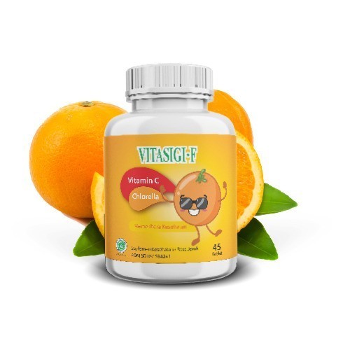 Vitasigi-F Orange suplemen yang mengandung vitamin C dan chlorella CNI Store Rumbio Jaya