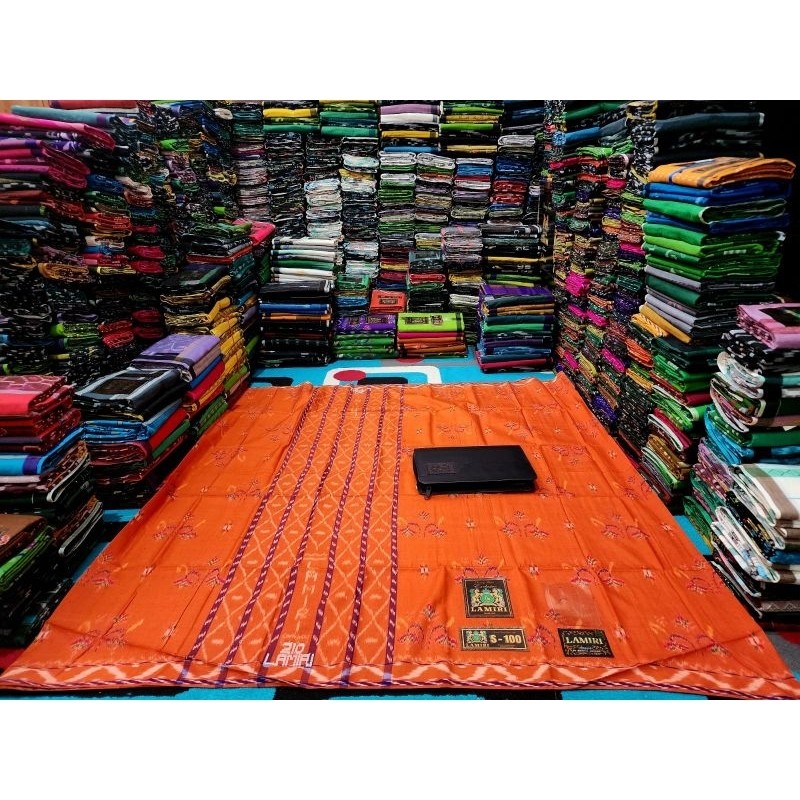 PROMO [PROMO BIG SALE] SARUNG LAMIRI KEMBANG MST S90 100% ASLI SUTRA TERMURAH