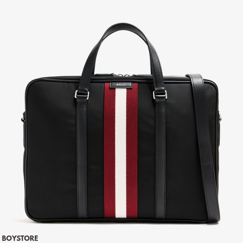 Tas Laptop BALLY Code Briefcase Black Bussines Bag Tas Kantor