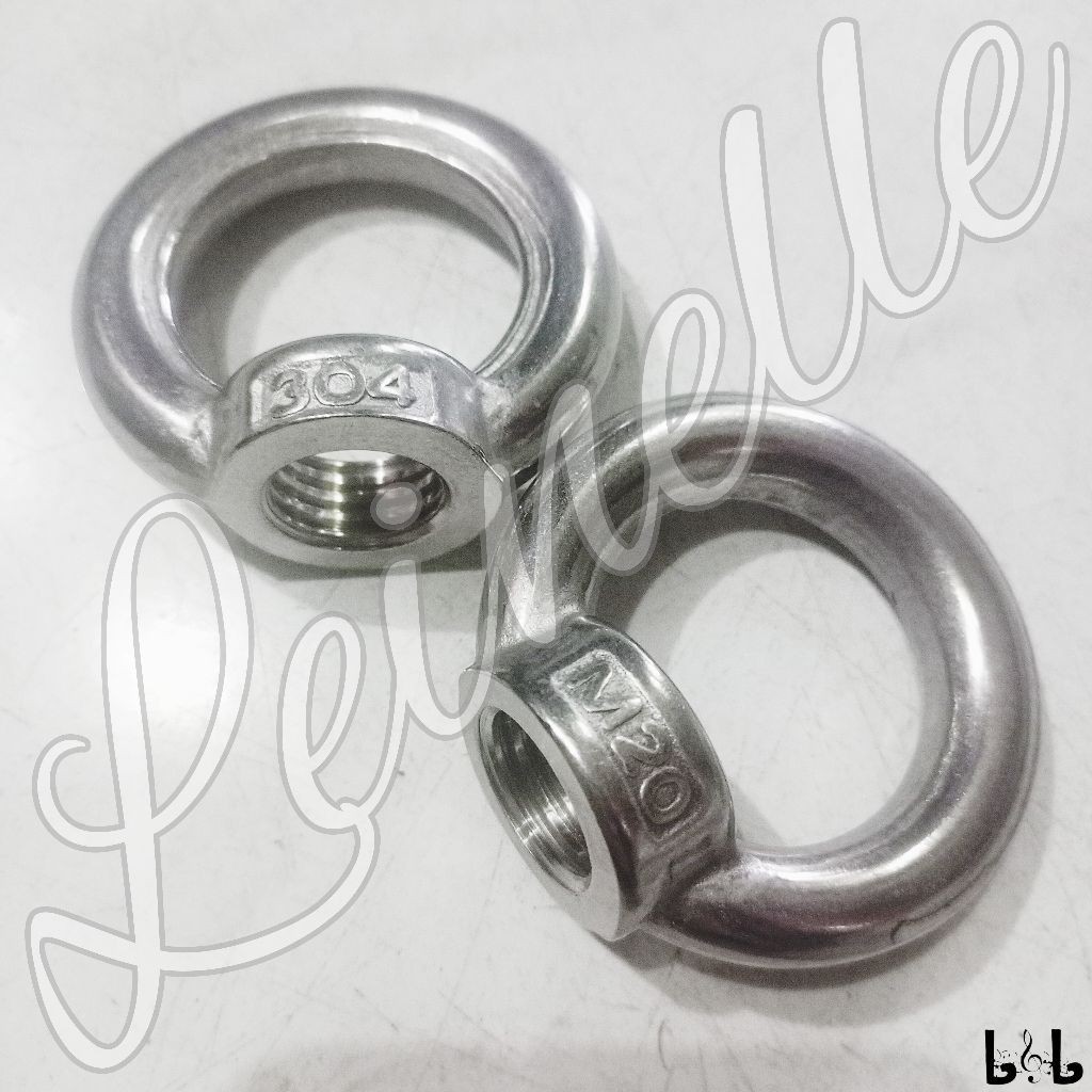 Eye Bolt Nut Mur Mata Baut Ring M16-M24 bahan 304 Stainless Steel