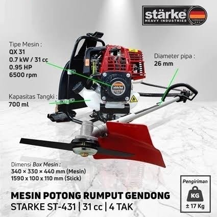 MESIN POTONG RUMPUT GENDONG 4 TAK PRO Mesin Potong Rumput 4 tak STARKE ST431 / Brush Cutter Starke S