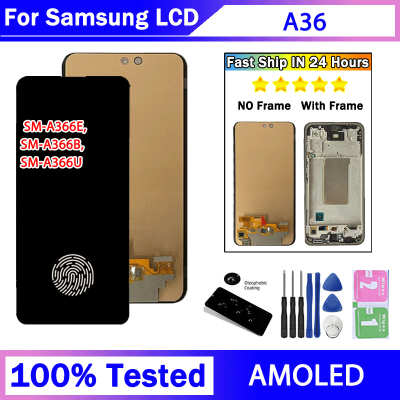 6.7"OLED A366 splay Screen For Samsung A36 5G LCD splay Touch Screen gitizer Assembly A366B A366E A3