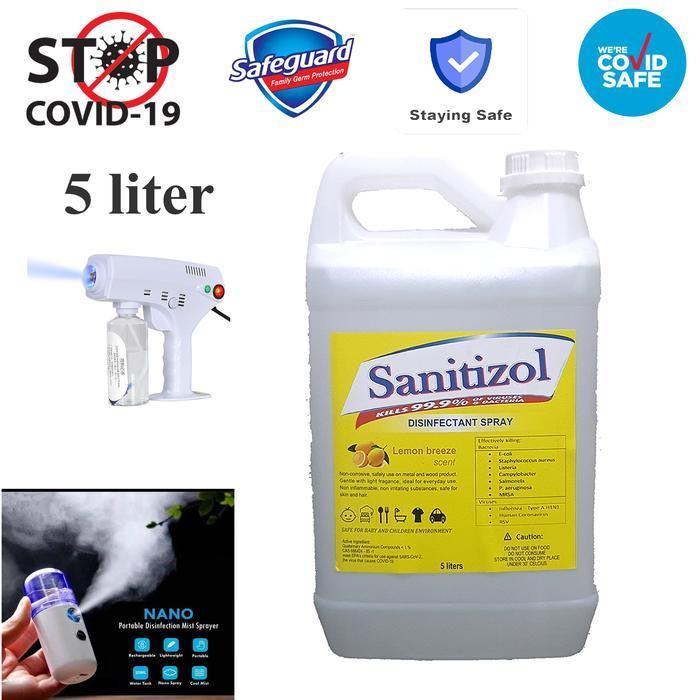 Cairan NANO SPRAY GUN / Steam Gun, Nano Disinfectant Wangi Lemon 5 Ltr