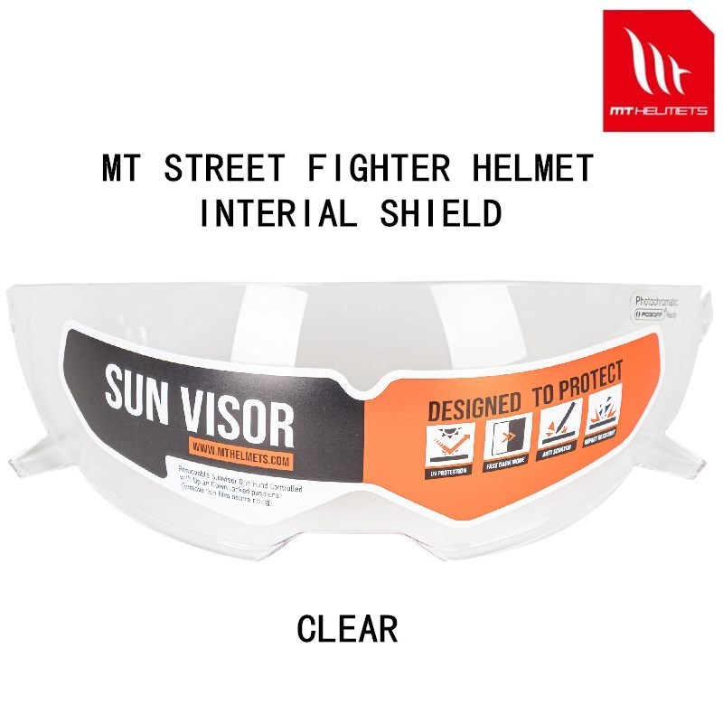 interior sunglass for MT streetfighter helmet Original MT helmet shield
