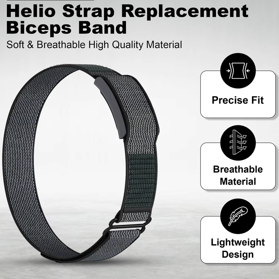 For Amazfit Helio Adjustable Nylon Arm Strap Breathable Sport Bands for Fitness Tracker Replacement 