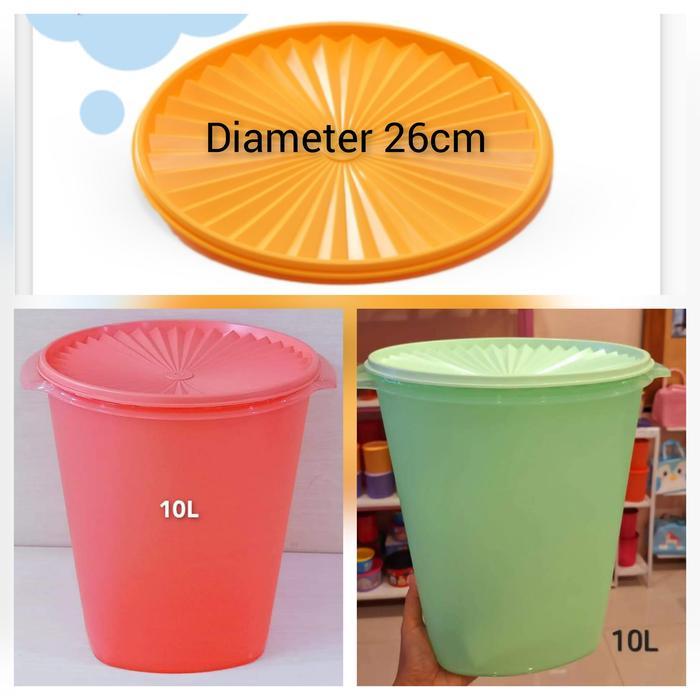 sparepart//tutup toples tupperware//tutup maxy canister 10 liter - Orange
