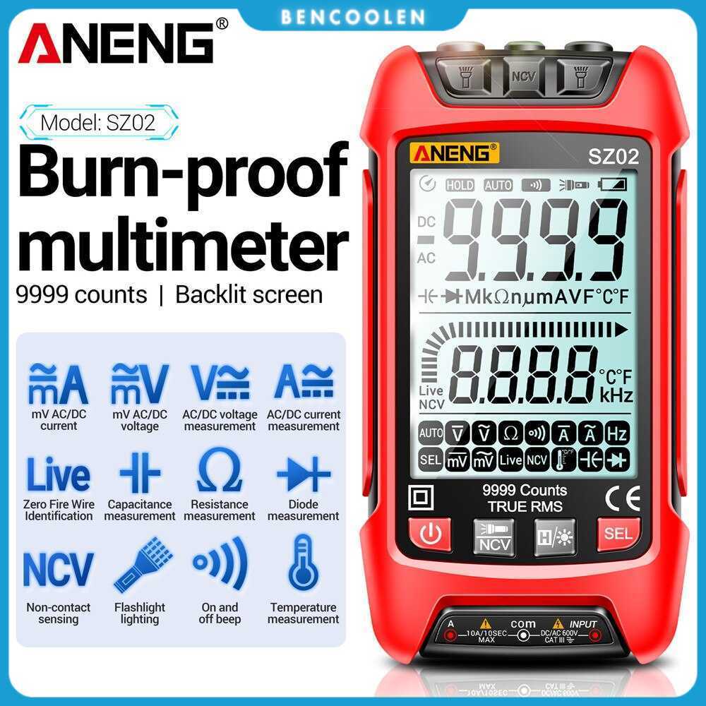 ANENG Digital Multimeter Multitester Voltage Tester Burn Proof - SZ02