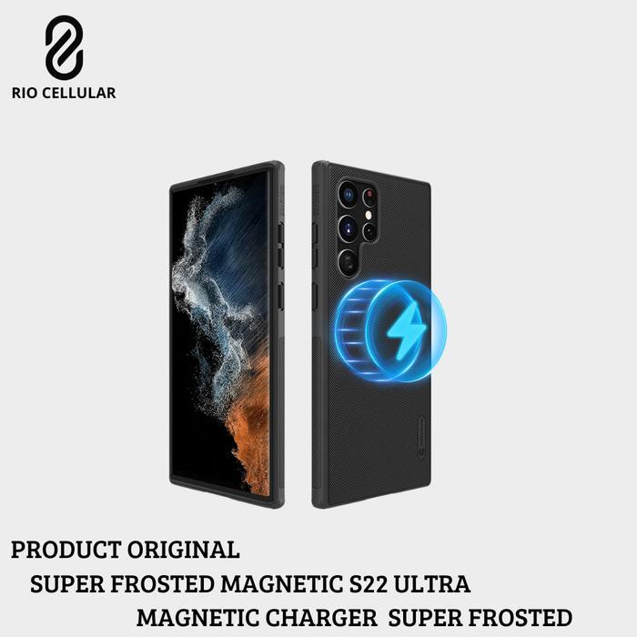 CASE SAMSUNG GALAXY S22 ULTRA MAGNETIC SUPER FROSTED ORIGINAL BLACK