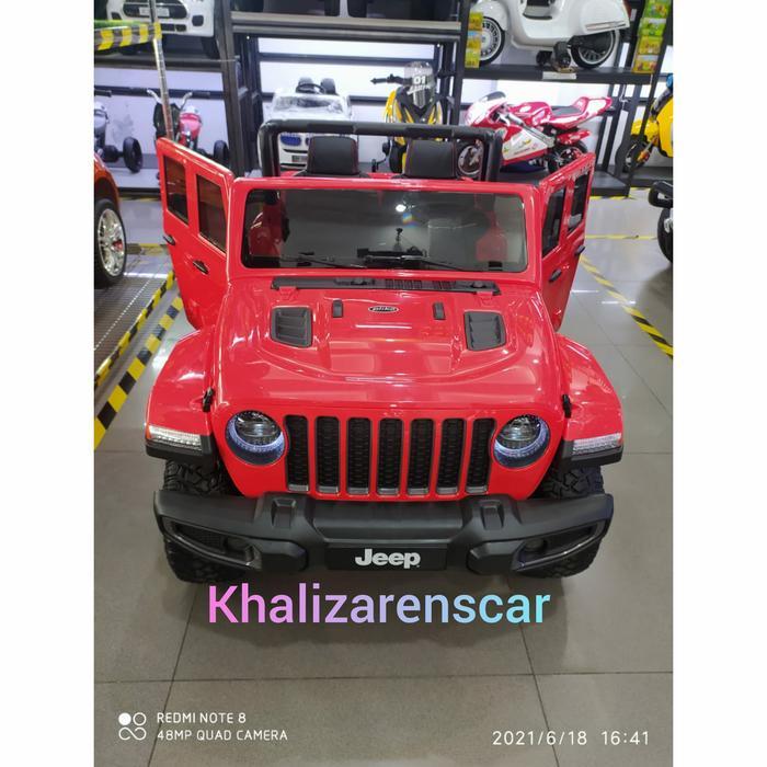 Mobil Aki Jeep Rubicon gladiator Lisensi Pk3928LN - Abu-abu