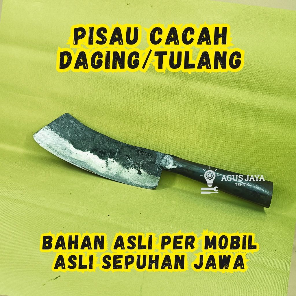 Pisau Dapur Cacah Daging / Pisau Pencacah Tulang Asli Per Baja Mobil Sepuhan Made In jawa