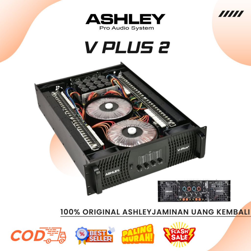 Power Ashley V Plus 2 4 Channel Professional Power Amplifier