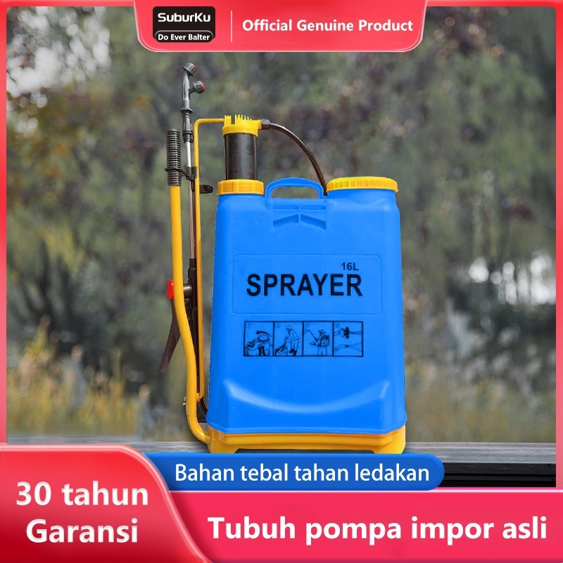 Semprotan Tanaman Tangki Semprot Pertanian Manual 16 Liter Biru Merah