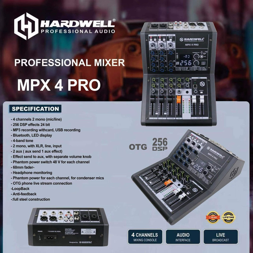 Mixer Hardwell Mpx 4 pro Original 256 dsp MPX 4PRO