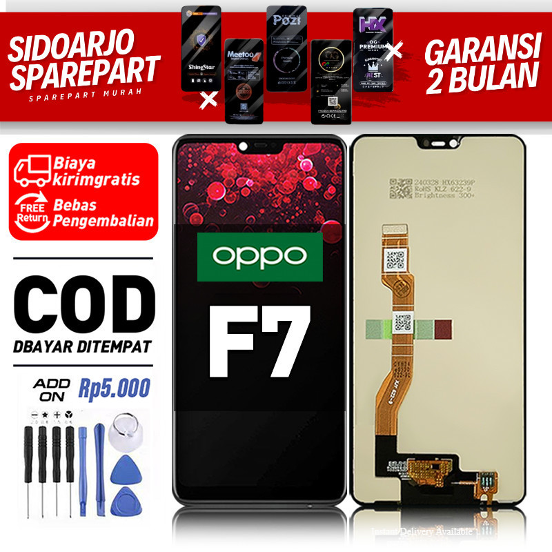 LCD For OPPO F7 Touchscreen Fullset-Original Compatible For Glass Touch Screen Digitizer ori-asli CO