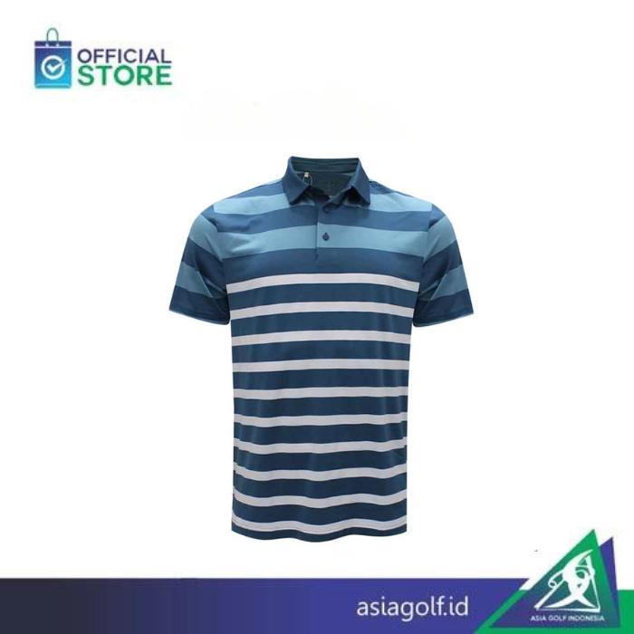 T Shirt Golf Under Armour Rugby - Stripe | Golf | Kaos Golf - Black, S