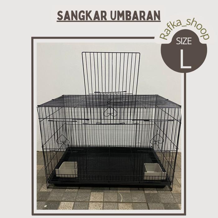 SANGKAR BURUNG KANDANG BURUNG BESI UMBARAN SIZE L KANDANG SANGKAR - Biru