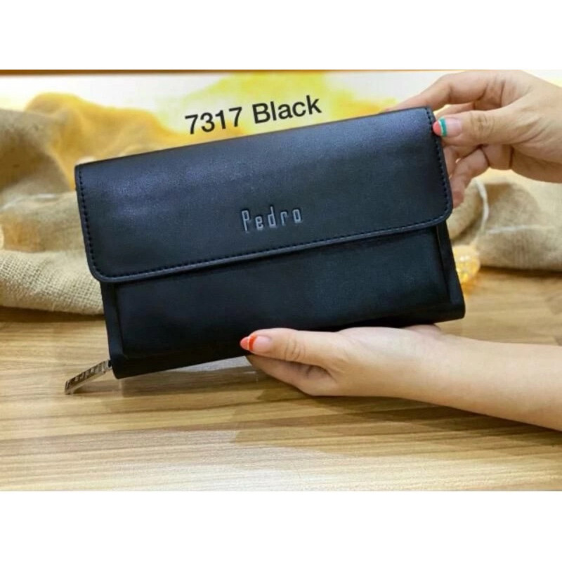 Tas Clutch Tangan Handbag Pedro Leather Import
