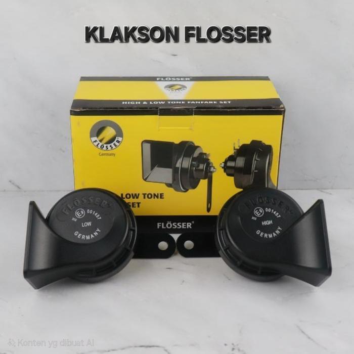 KLAKSON FLOSSER GERMANY + KABEL SET KLAKSON UNTUK MOBIL / MOTOR - KLAKSON FLOSSER