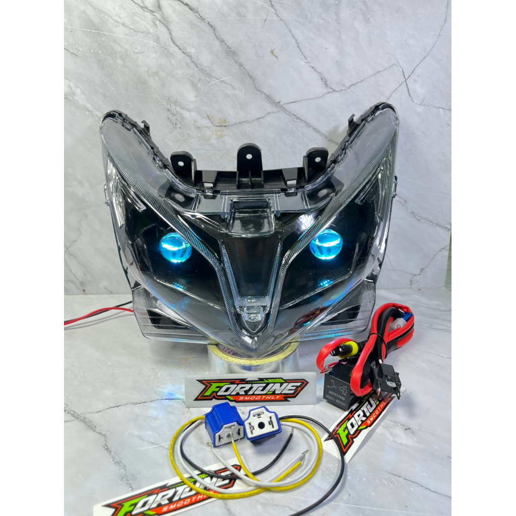 Reflektor Lampu Depan Biled H4 + Socket Vario Techno 125 Kzr 2012 2013 2014 2015 Tinggalpasang '