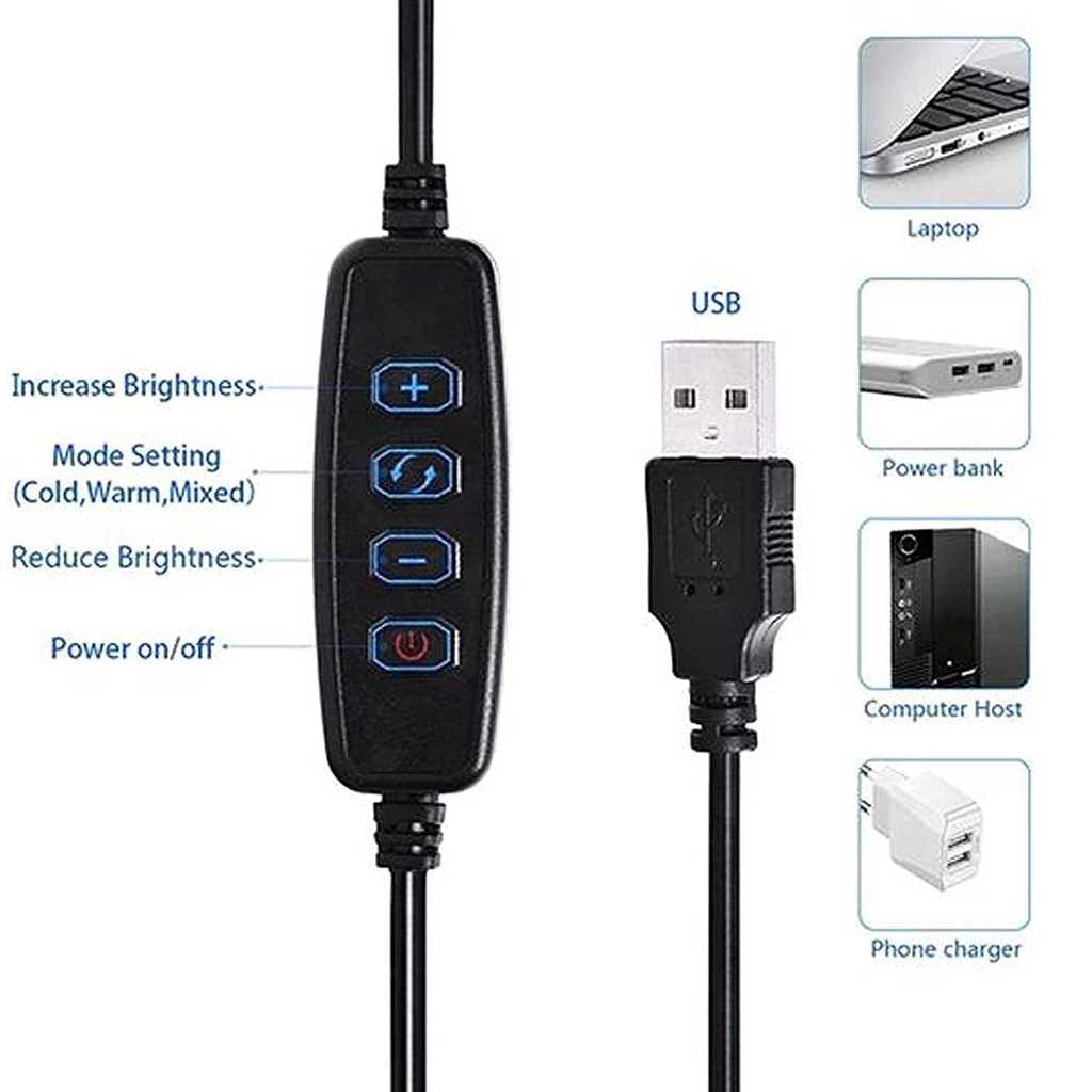 TaffSTUDIO Lampu Halo Ring Light LED Kamera 8W 6 Inch - RL-19