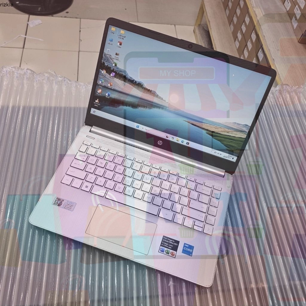 Laptop HP 14s Intel Core i3-Gen 11 RAM 8GB SSD 512GB Windows 11 Kondisi Mulus Like New Rizkia