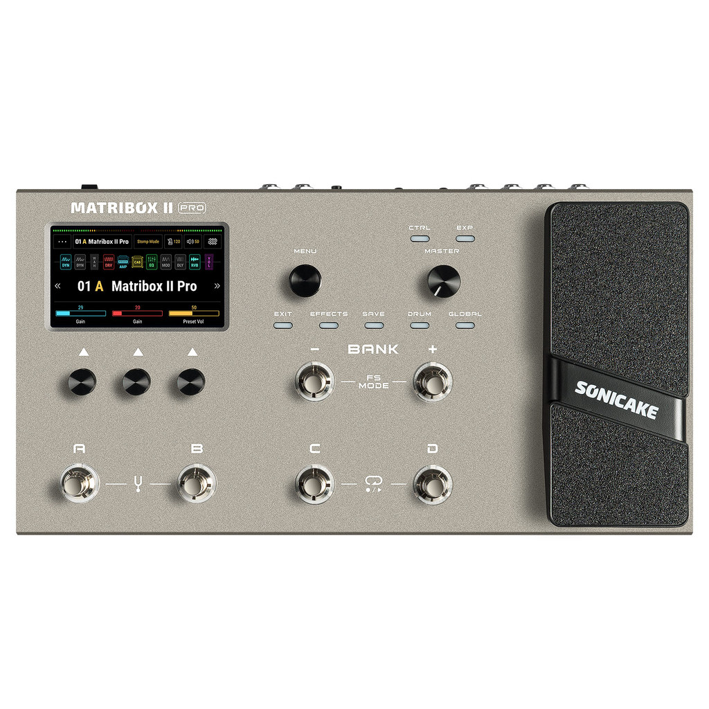 SONICAKE Matribox II Pro 43“ touch screen Guitar Bass Amp Modeling IR MultiEffects with Expression P