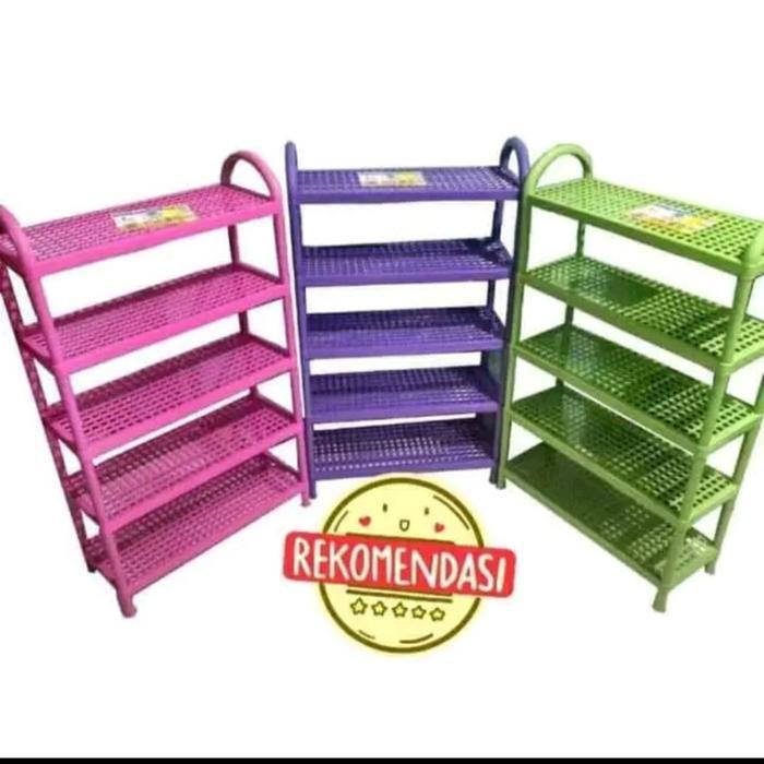 ( 5 susun ) Rak Plastik Tingkat Sepatu Sendal