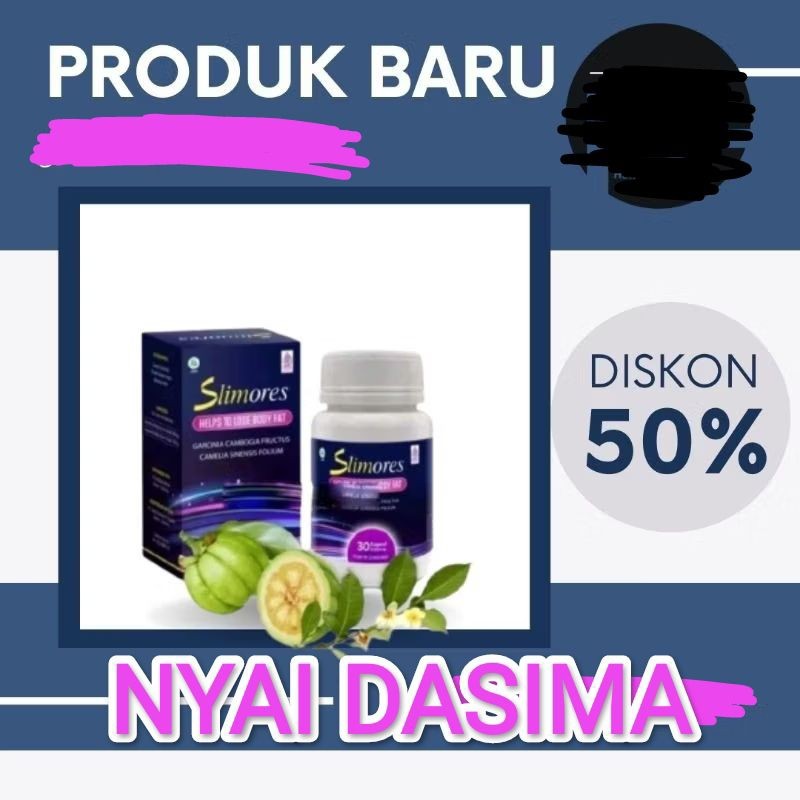 OBAT PELANGSING BADAN SLIMORES ASLI 100% ORIGINAL OBAT PENURUN BERAT BADAN PEMBAKAR PERUT BUNCIT TUB