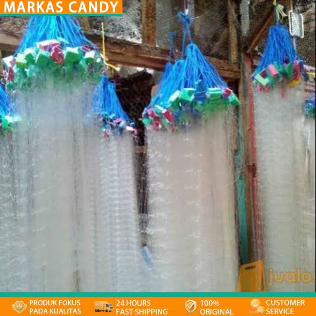 Jaring ikan siap pakai 2inci panjang 25meter