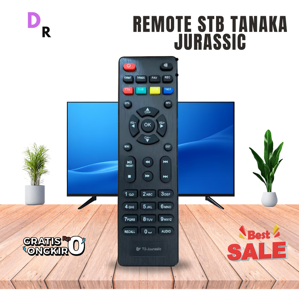 Remote STB TANAKA Jurasic Remote Tanaka Sniper Remote Set Top Box Tanaka Jurasik DVB T2 Remote Tanak