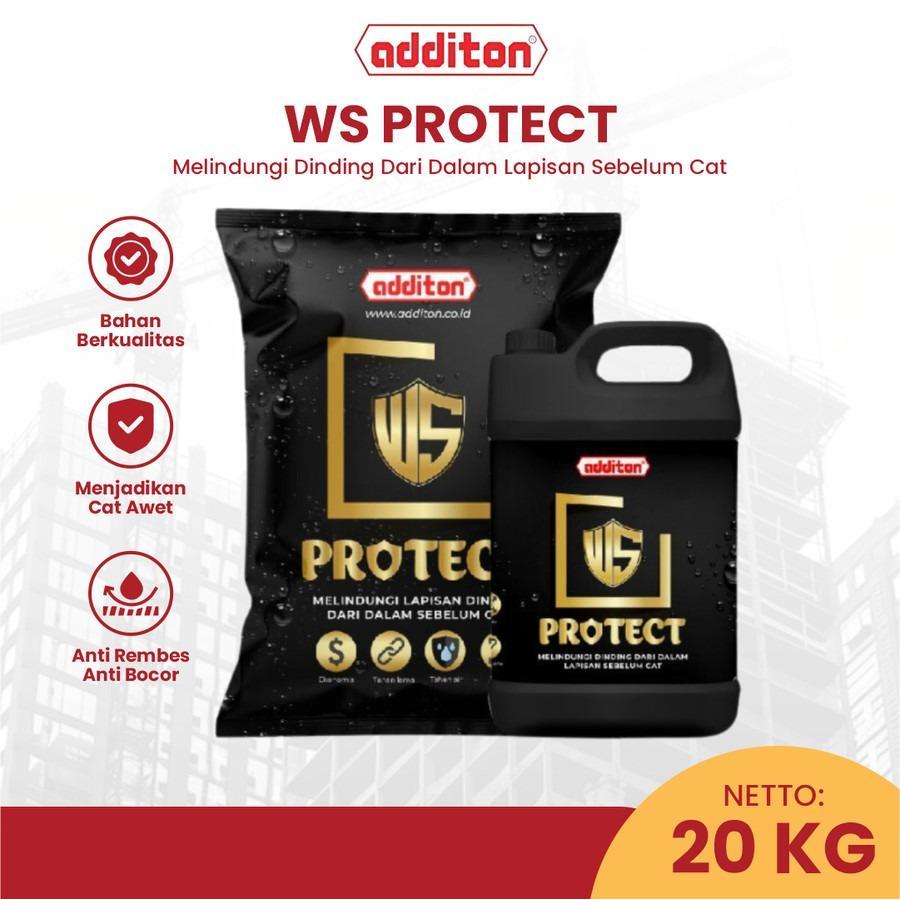 Additon Cat Anti Bocor Dasar Sebelum Pengecatan WS Protect Ukuran 20Kg Solusi Dinding Rembes Bocor