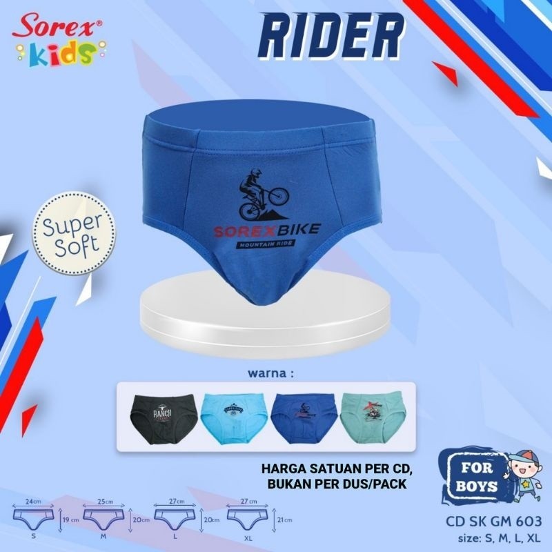 BENA.STORE GROSIR SETENGAH LUSIN ( 6 BUAH  sorex kids anak laki | celana dalam anak cowok sorex 603