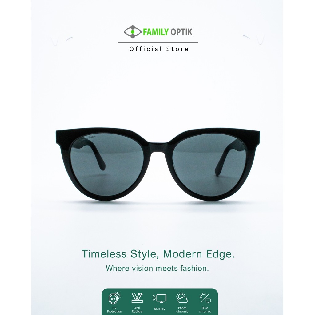 Kacamata Hitam Sunglasses - Joanna France (Kirsten) - Pria Wanita Unisex anti uv