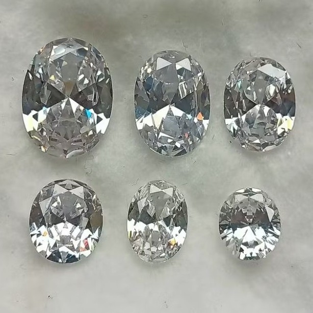Batu Permata Diamond Putih , Cutting Oval