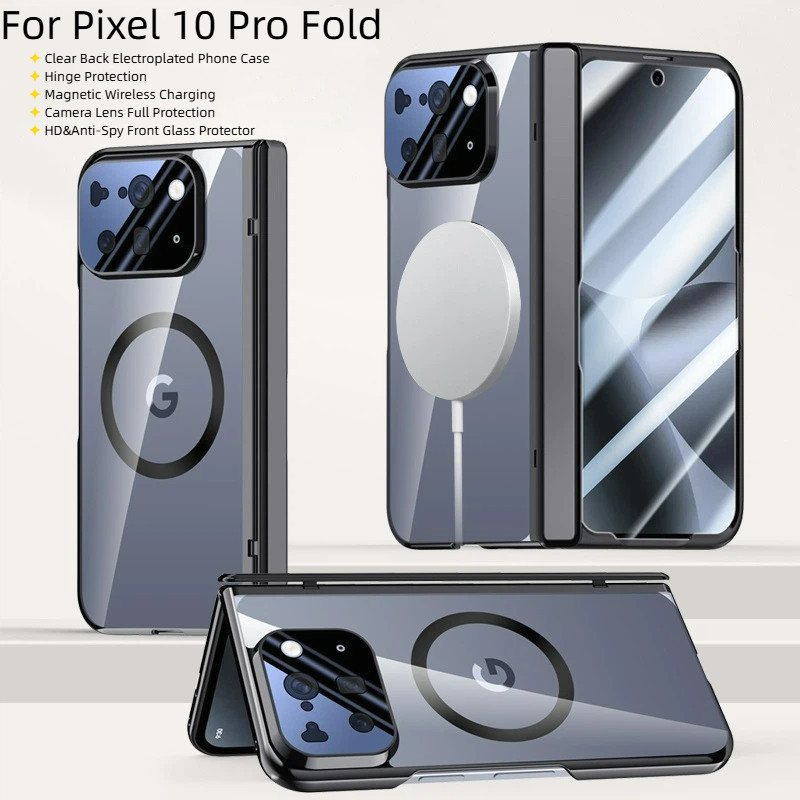 Mewah HD Anti-Spy Front Tempered Glass Camera Lens Protector Electroplated PC Spring Engge Magnetic 