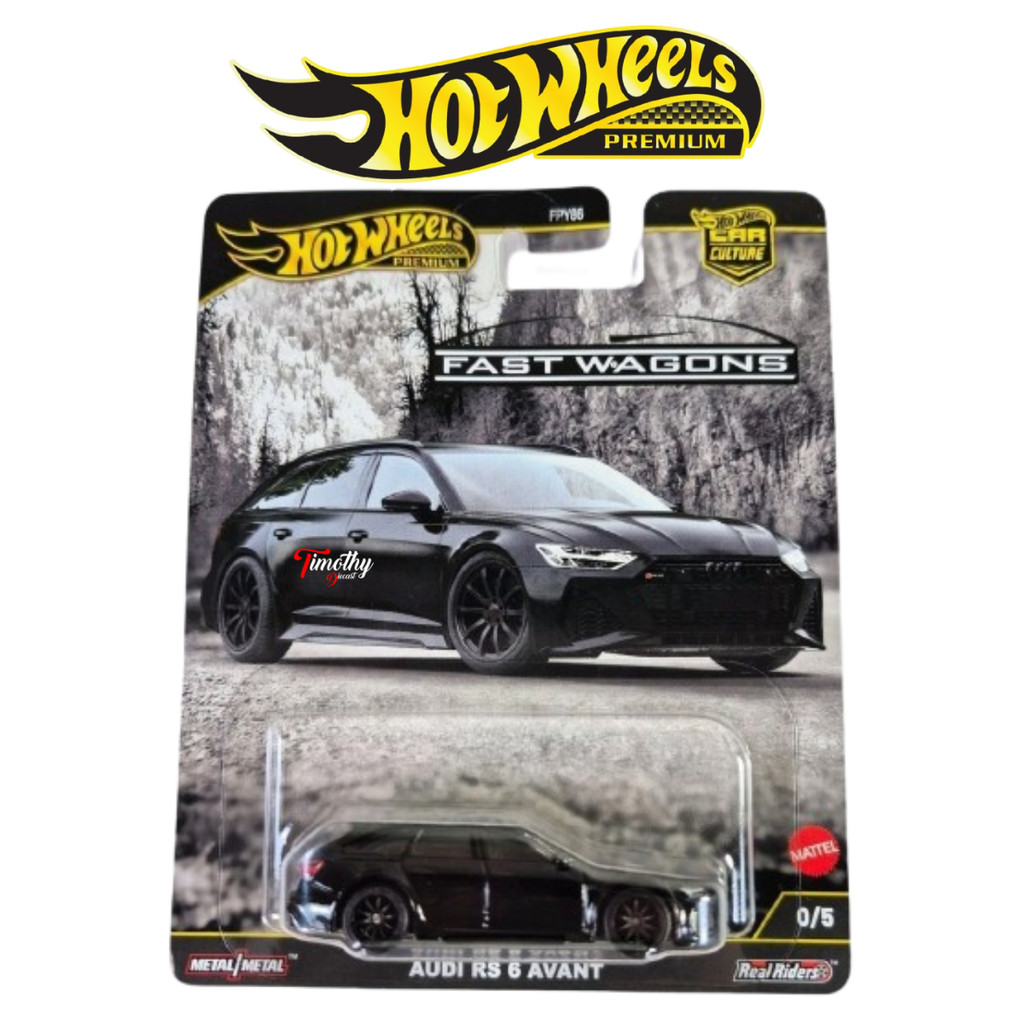 Hot Wheels Premium CHASE Audi RS 6 Avant Fast Wagons Black Bandit Collector Edition