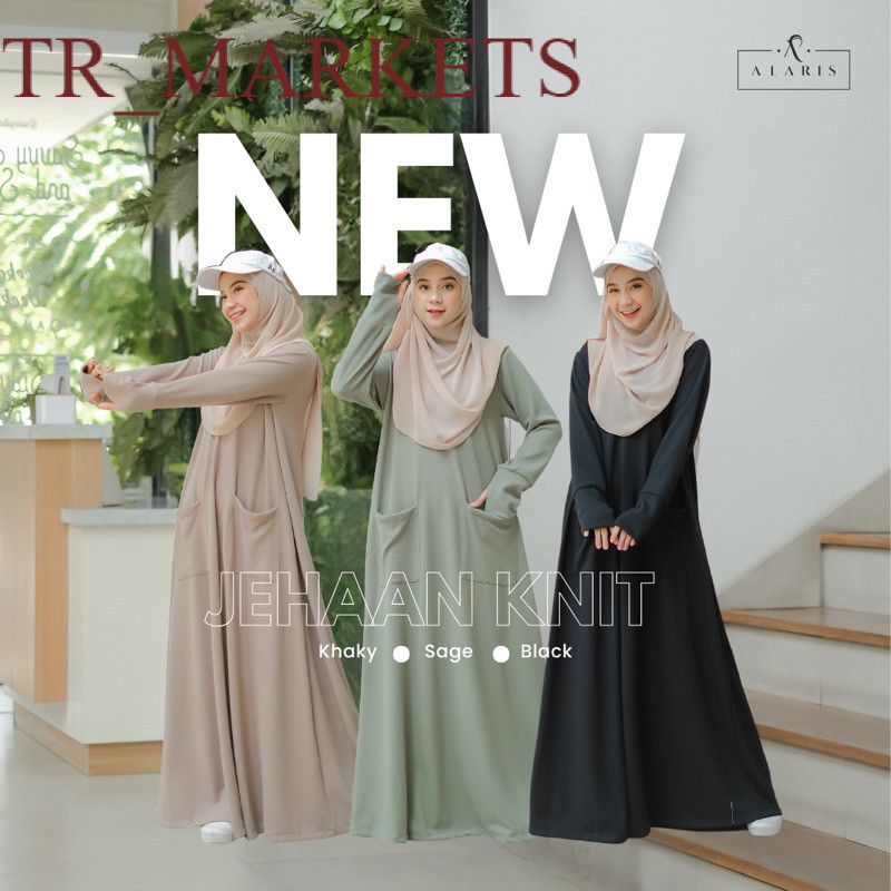 TERMURAH Jehaan Knit / Gamis Sporty / Gamis Olahraga / Gamis Rajut / Baju olahraga muslimah kQa