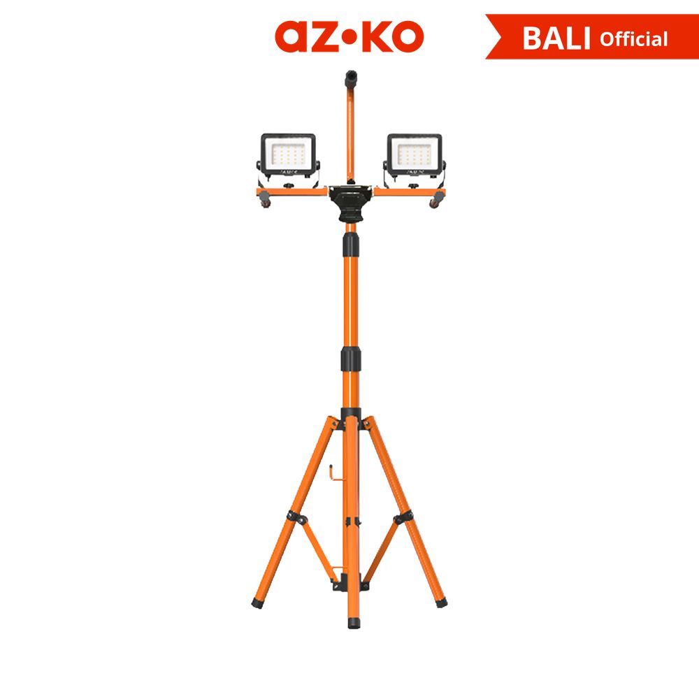 AZKO Krisbow 1.5 mtr Lampu Sorot Led 2X30 Watt - Oranye Outdoor Light Lampu Penyorot Garden Lamp