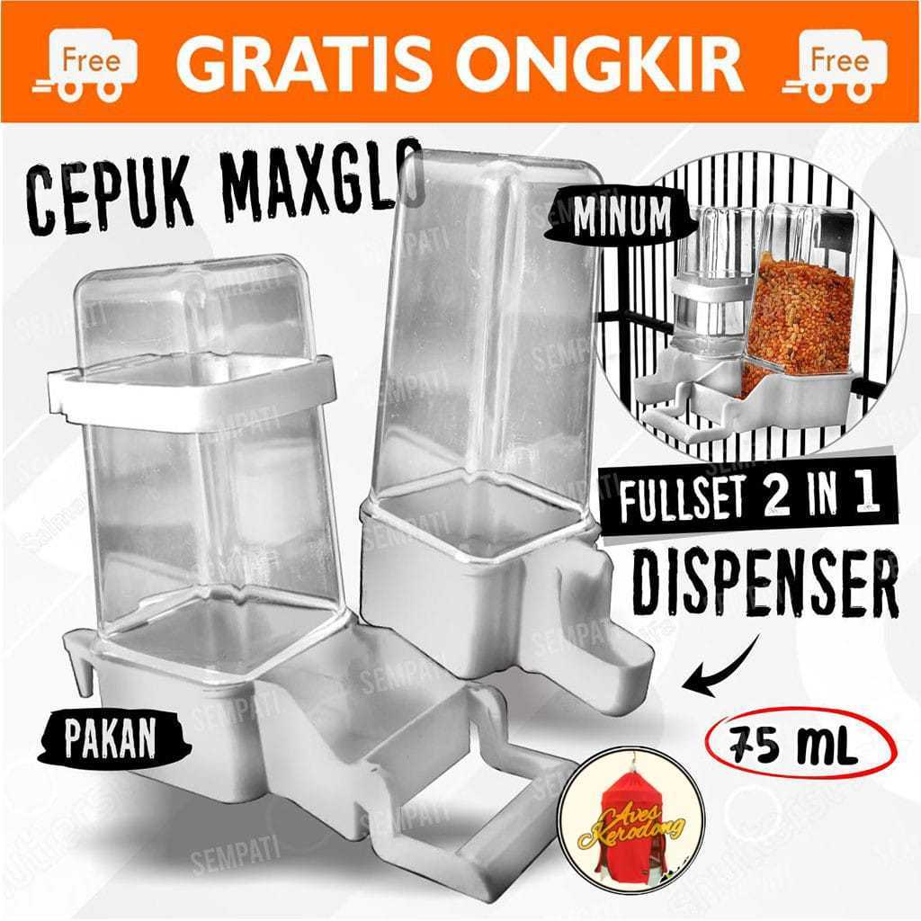 Cepuk Maxglo Dispenser Bening 75ml Cepuk Tabung Max Glo Fullset Isi 2 Tabung Dispenser Cepuk Wadah T