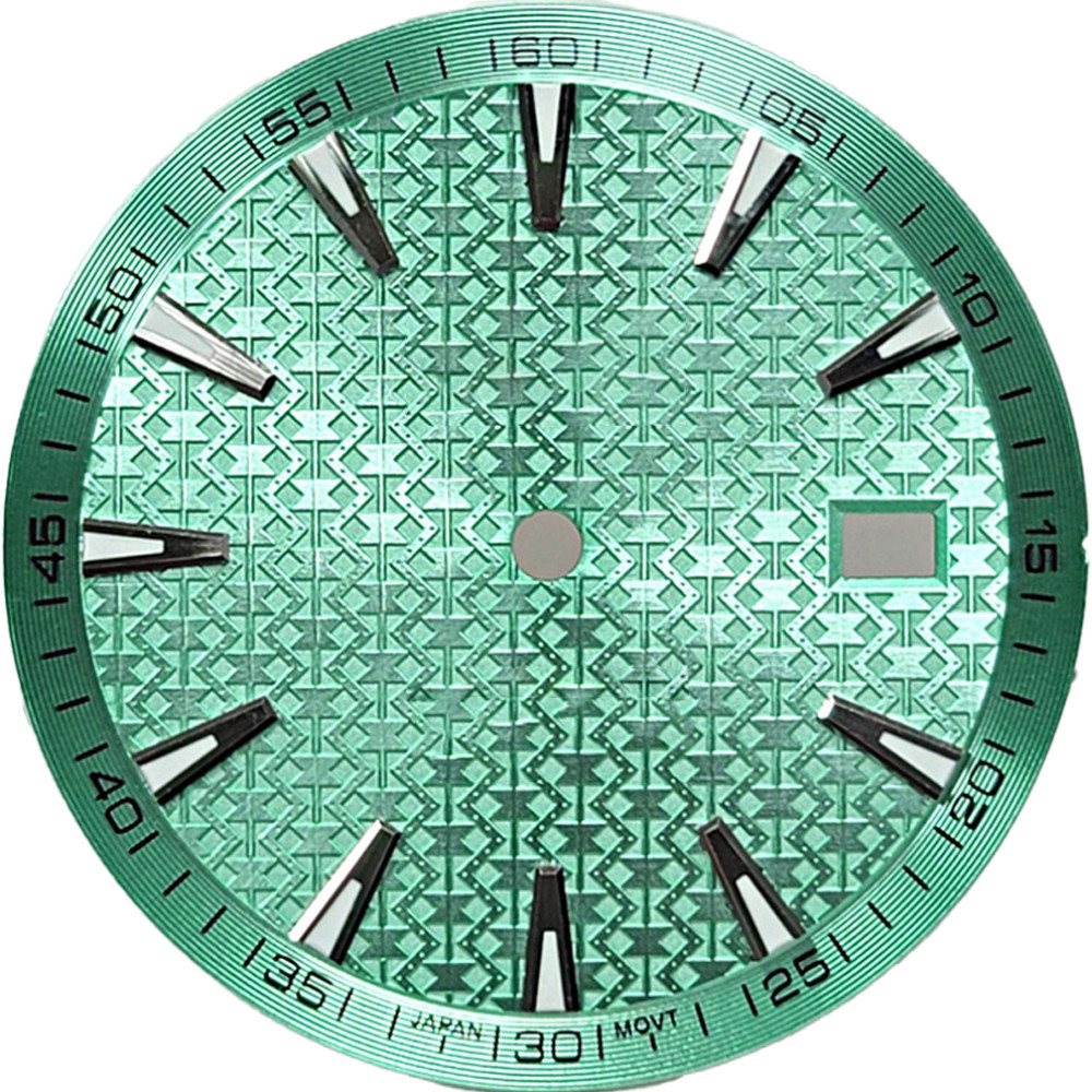 33.5mm Transverse Stripe Texture Watch al Suitable for NH35/36/4R/7S Movement Vintage Carved Creativ