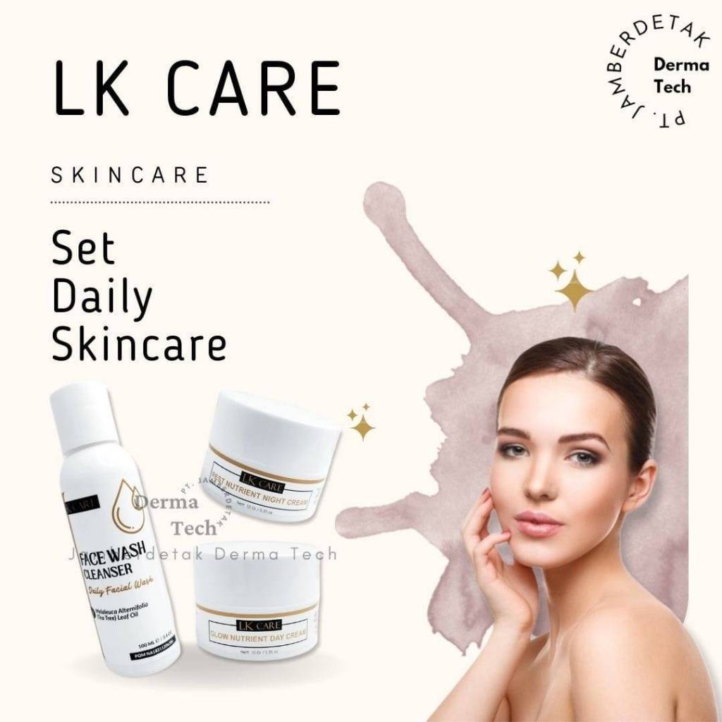 SKINCARE LK CARE BPOM 1 SET anti aging , glowing , whitening