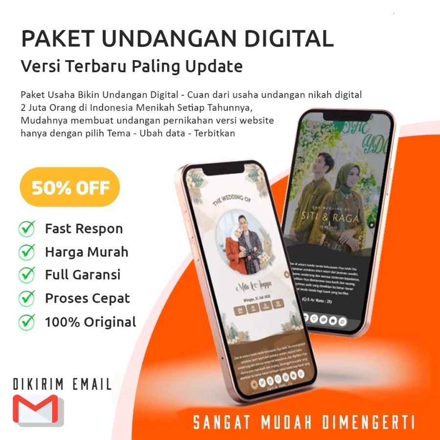 Paket Bikin Undangan Digital - Cuan Undangan Nikah Digital