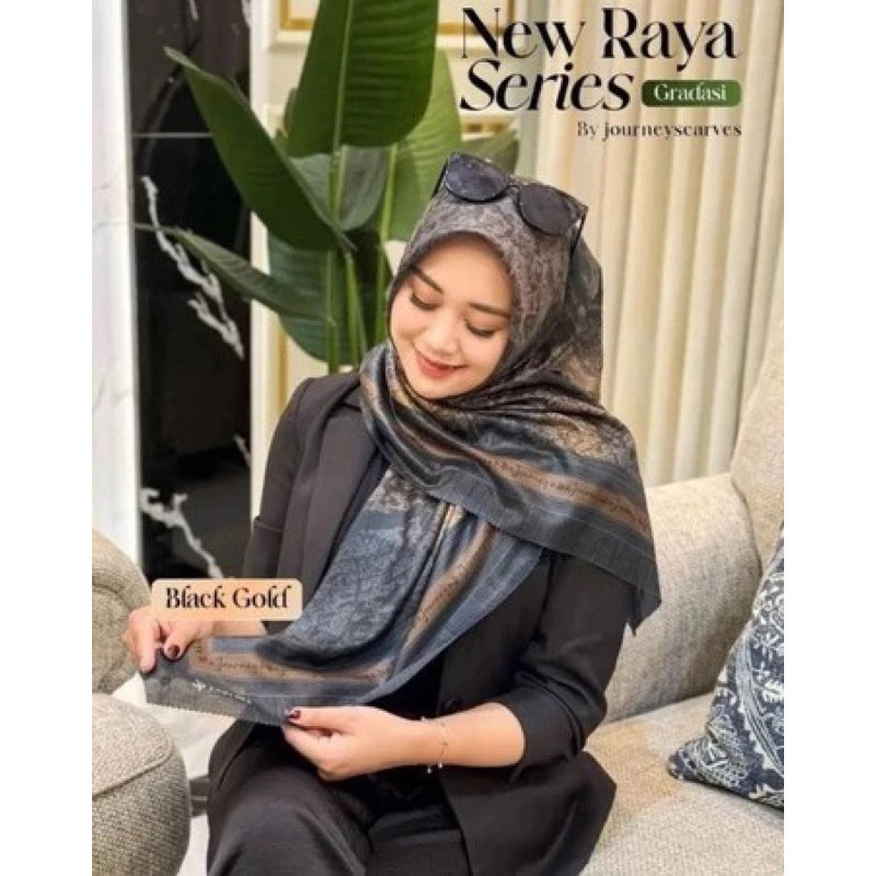 JOURNEY SCARVES Segiempat Journey Raya Araya  Series Miror/Kw