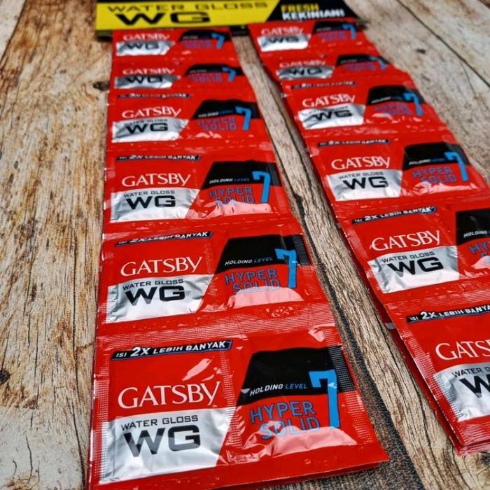 [1 pak] Gatsby sachet minyak rambut WG THC renteng - styling pomade gel murah - Gastby Merah