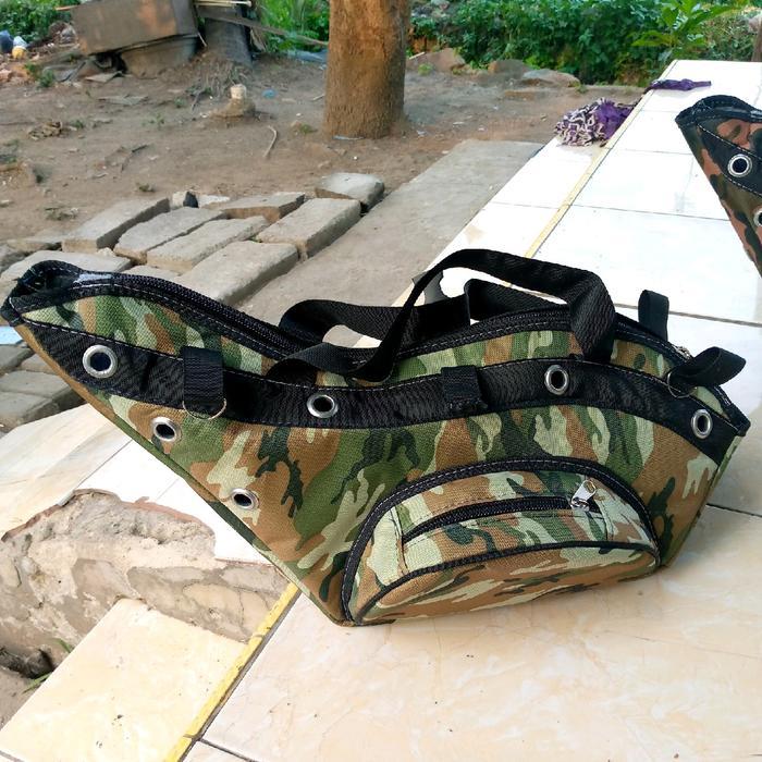 [VIRGO PET] Kisa ayam kiso ayam tas selempang ayam jago Kulit PU - army hijau