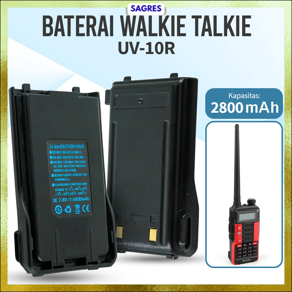 Baterai Walkie Talkie UV-10R 7.4V 2800mAh