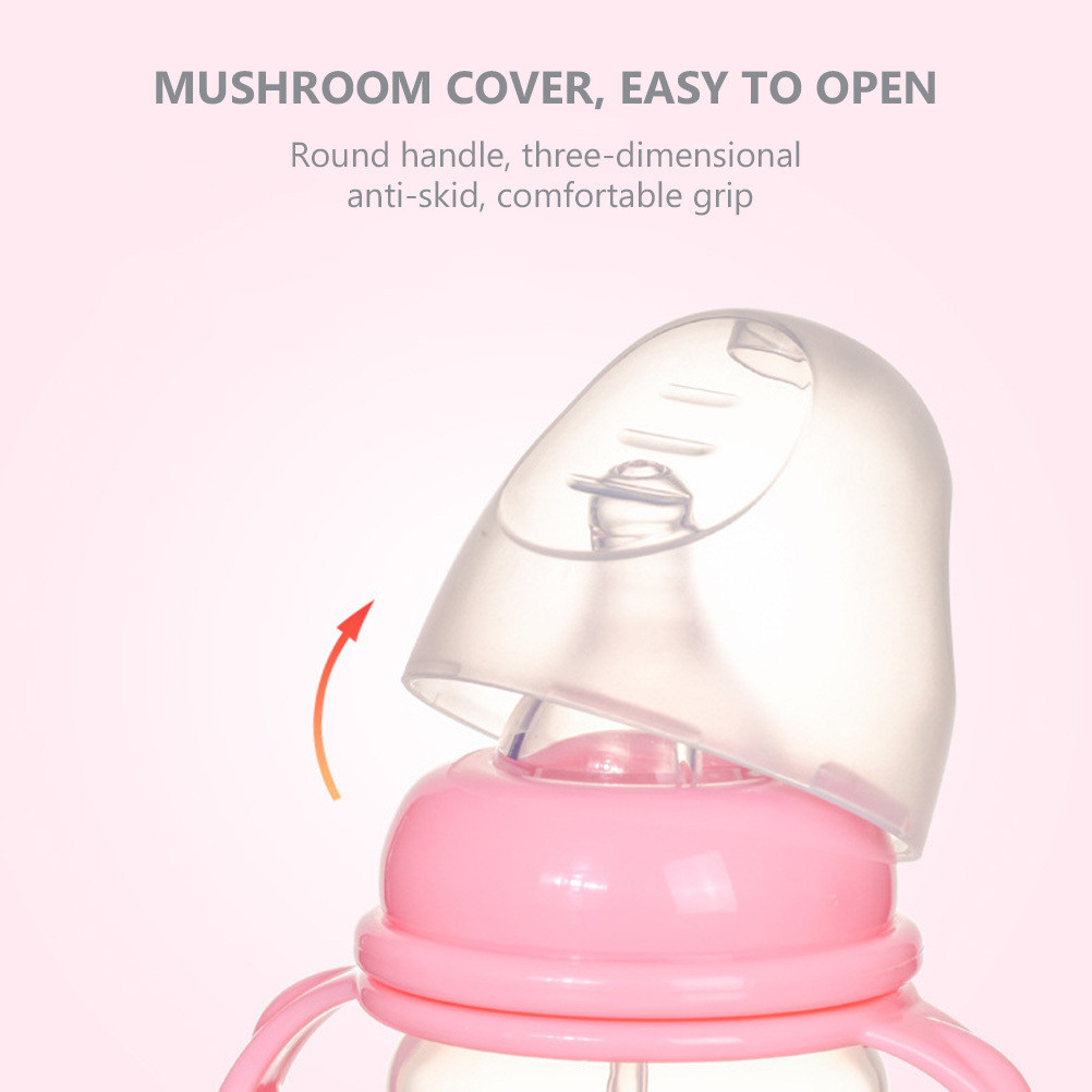 Portable Kids Milk Bottle Water Drinking Cup Trainer for Infant Toddler Baby Safe Durable Easy Carry