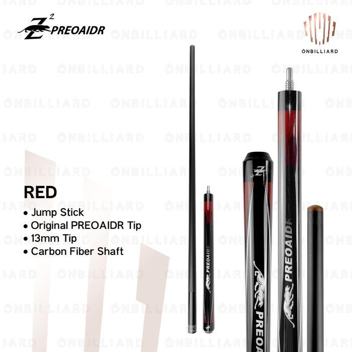 PREOAIDR JUMP Cue Stick Jump Carbon Stik Billiard - Red